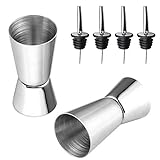 AFASOES 6 Pcs 2 x Vaso Medidor Cocktail 25/50ml Jigger Doble...